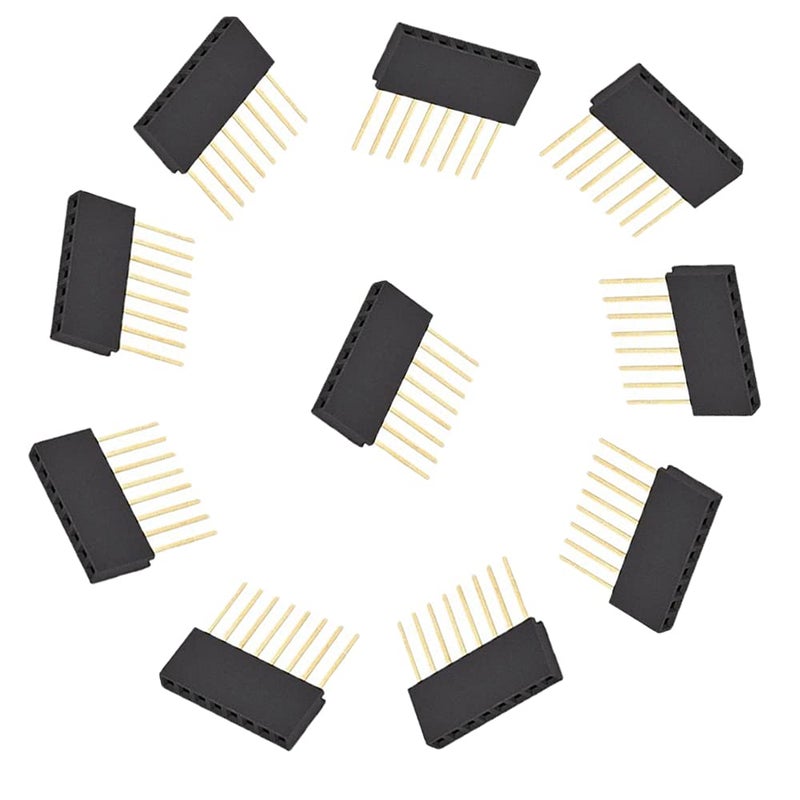 Comidox 2.54mm Pitch 8 Pin Single Row Straight Female Header Socket Connector for Arduino Shield 50Pcs - Image 1